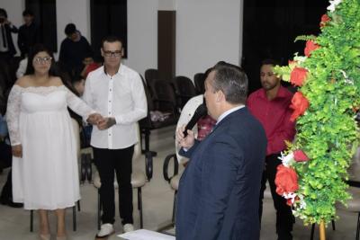 Casamento coletivo iniciou celebraÃ§Ã£o de 50 Anos da Assembleia de Deus em Laranjeiras do Sul 